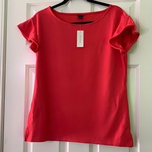 NWT Ann Taylor orange/red top
